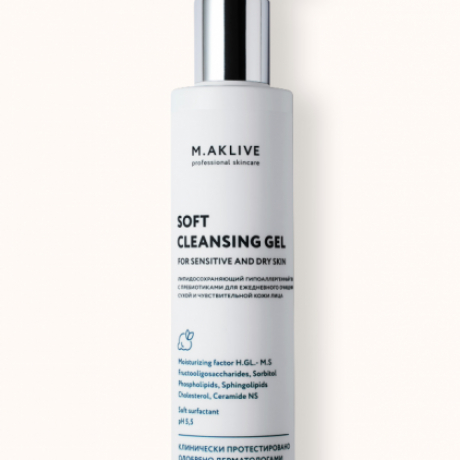 M.AKLIVE Мягкий гель для умывания чувствительной и сухой кожи лица