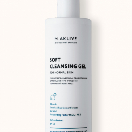 M.AKLIVE Мягкий гель для умывания нормальной кожи лица