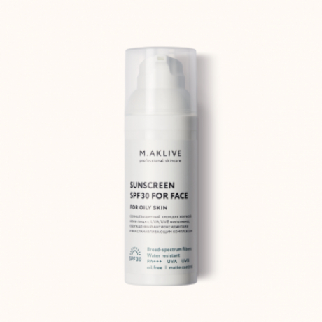M.AKLIVE Sunscreens SPF30 Солнцезащитный крем SPF30 для жирной кожи лица
