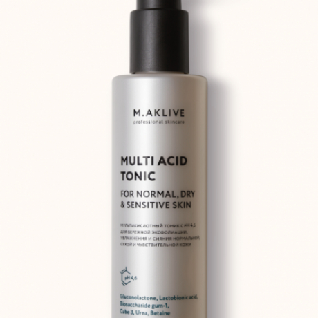 M.AKLIVE Multi acid tonic Мультикислотный тоник для нормальной, сухой и чувствительной кожи