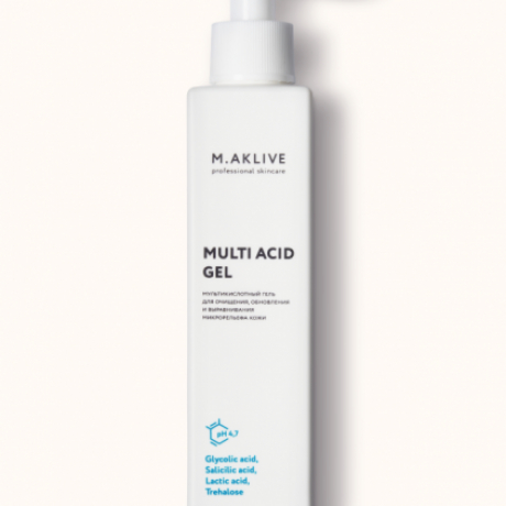 M.AKLIVE Multi acid gel Мультикислотный гель для умывания