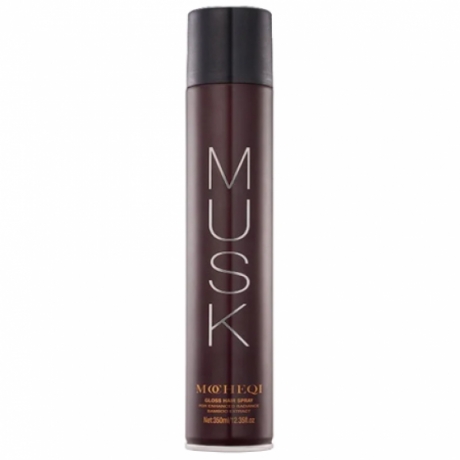 MOCHEQI MUSK Gloss Hair Spray, лак для волос с экстрактом бамбука