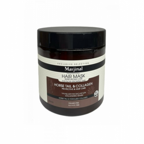 Marjinal HAIR MASK REINFORCING CARE FOR SLOW GROWING HAIR HORSE TAIL & COLLAGEN Маска укрепляющая для ломких и повреждённых волос