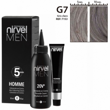 NIRVEL Homme Hair Light Grey, краситель для волос мужской светло-серый G-7